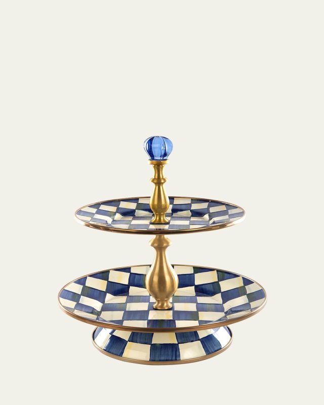 Royal Check 2-Tier Sweet Stand